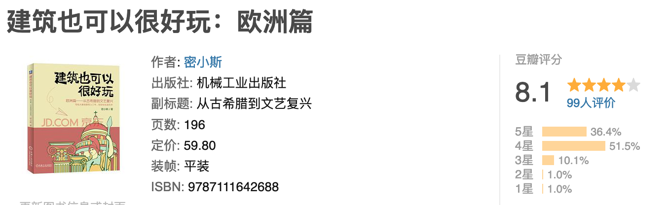 建筑也可以很好玩：欧洲篇：从古希腊到文艺复兴